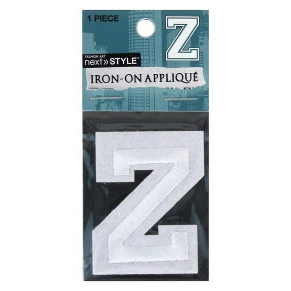 Horizon Group USA Next Style White Letter Z Iron-On Embroidery Applique