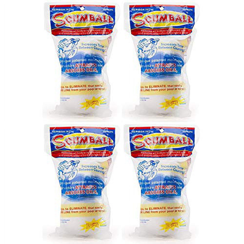 Horizon HV-SB2PK Scumball Pool and Spa Scum Eliminating Ball (4 Packs of 2)