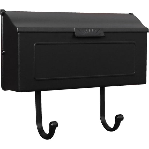 Special Lite Horizon Spacious Black Wall-Mounted Mailbox, Horizontal