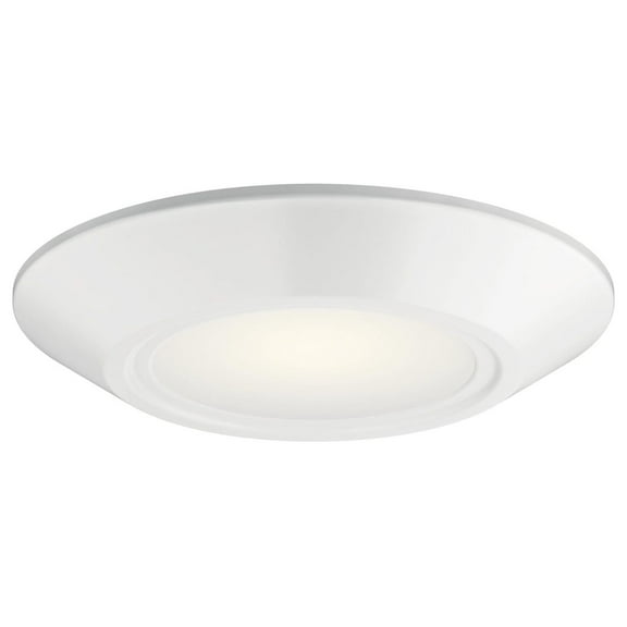Horizon LED Downlight in White, 6.4" Flush Mount Interior Dimmable Light, 3000K, Wet Rated Integrated LED, (6.4" W x 1.3" H), 43873WHLED30, White