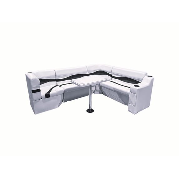 Horizon Manufacturing Elite Pontoon Furniture Set 10 PC Elite 007 Gray/Navy/Blue