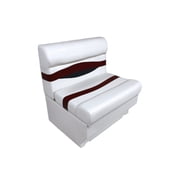 Horizon Manufacturing Elite Series 28" Pontoon Bench Seat Cushion Set W/Base White/Red/Charcoal 3200AAEC