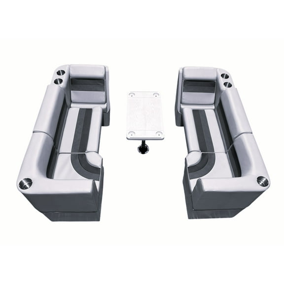 Horizon Manufacturing Premium Pontoon Furniture Set 11 PC Premium 020-ABDK Gray/Navy/Blue