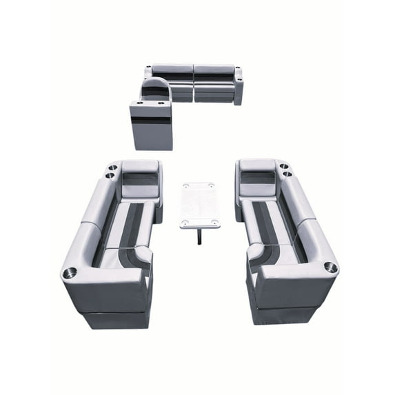 Horizon Manufacturing Premium Pontoon Furniture Set 19 PC Premium 018-AAEC White/Red/Charcoal