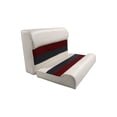 thumbnail image 1 of Horizon Manufacturing Premium Series 28" Pontoon Bench Seat Cushion Set 3000-AAEC White / Red / Charcoal ( Base sold Separate 3009-AB), 1 of 5