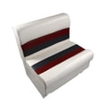 thumbnail image 1 of Horizon Manufacturing Premium Series 28" Pontoon Bench Seat Cushion Set W/Base White/Red/Charcoal 3000AAEC, 1 of 5