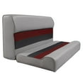 thumbnail image 1 of Horizon Manufacturing Premium Series 37" Pontoon Bench Seat Cushion Set 3001-ABEC Grey / Red / Charcoal ( Base sold Separate 3010-AB), 1 of 5