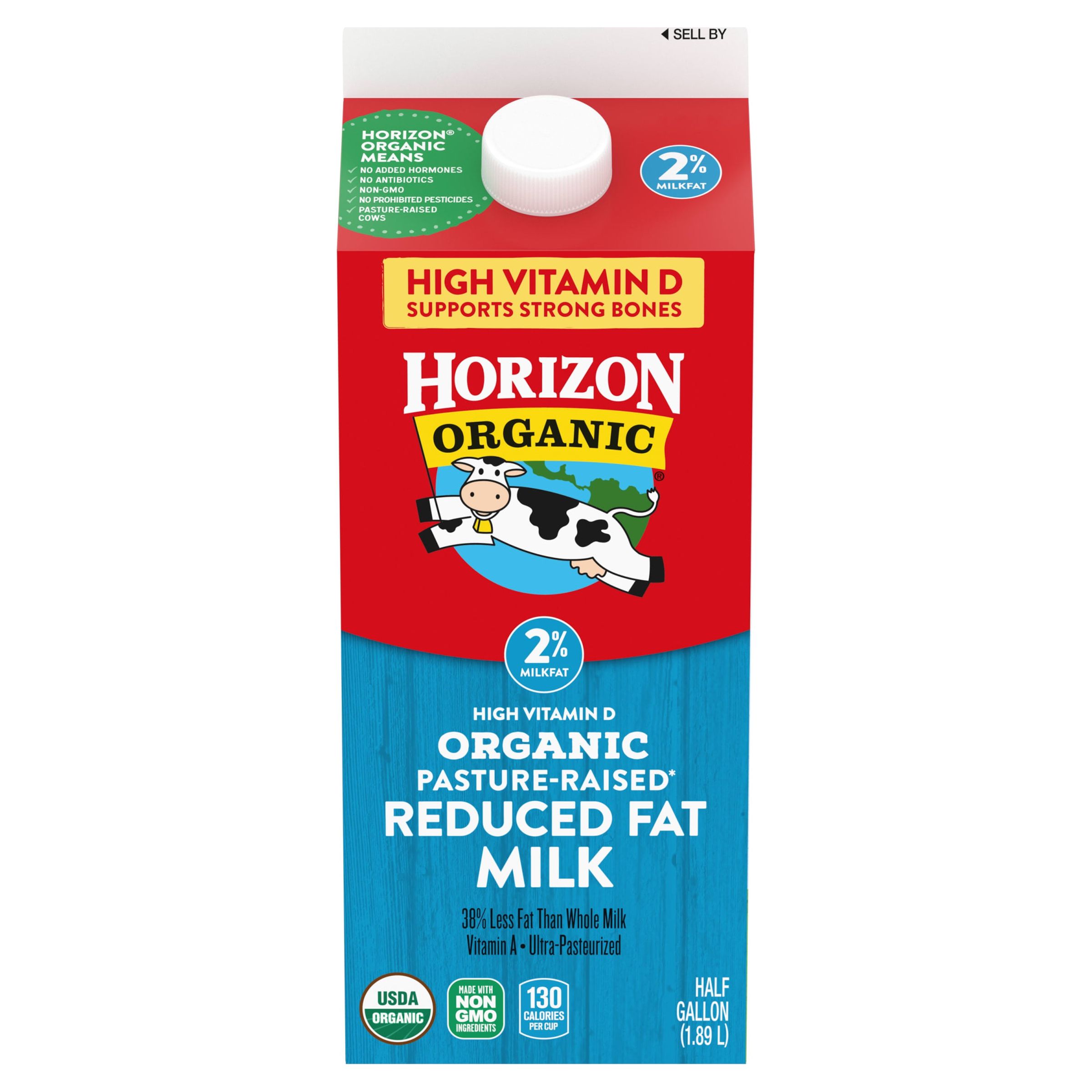 Great Value 2 Reduced Fat Milk, Half Gallon, 64 fl oz