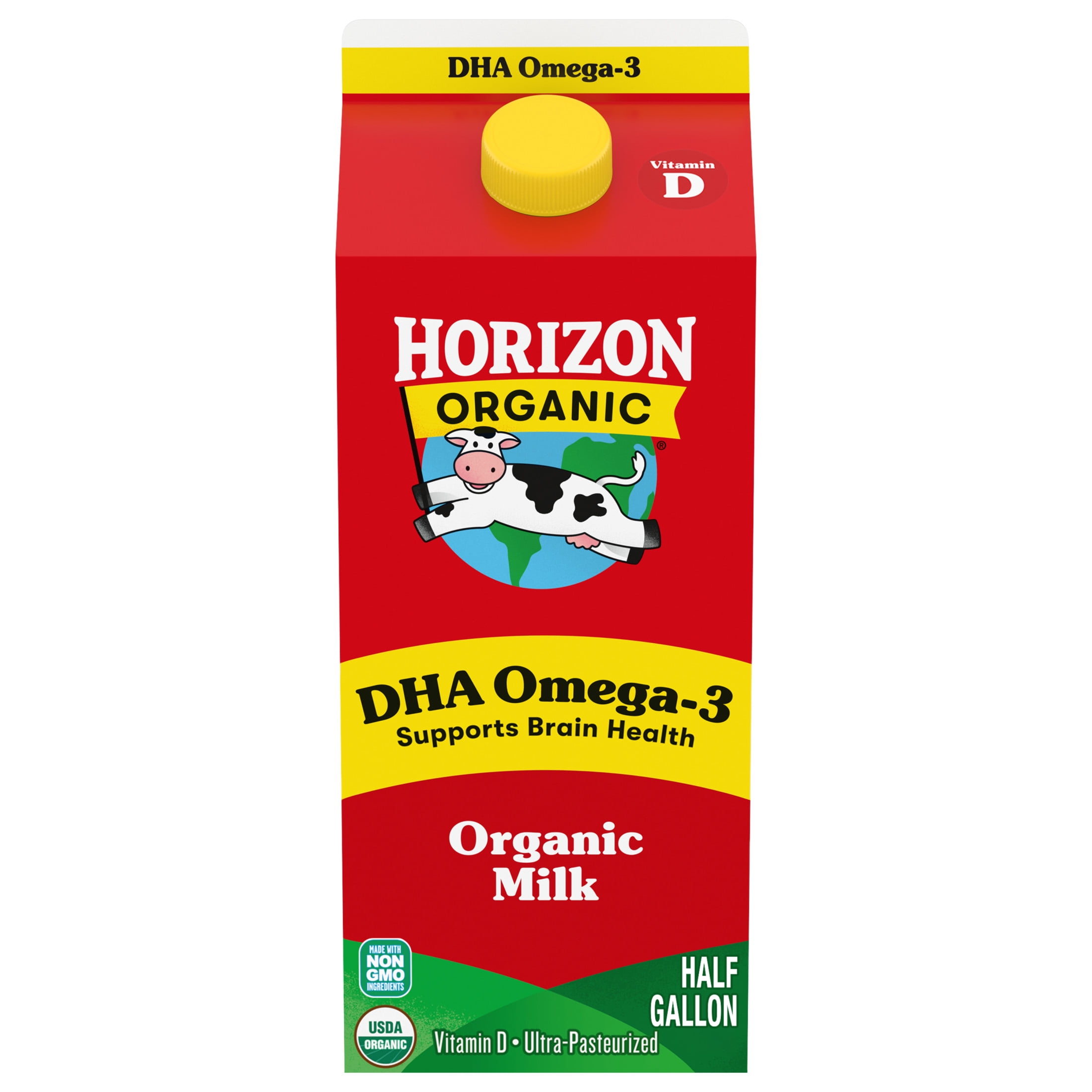 Horizon Organic DHA Omega-3 Milk, DHA Whole, 64 fl oz Carton