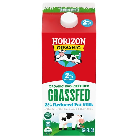 Horizon Organic Grassfed 2 Percent Milk, Reduced Fat, 59 fl oz Carton