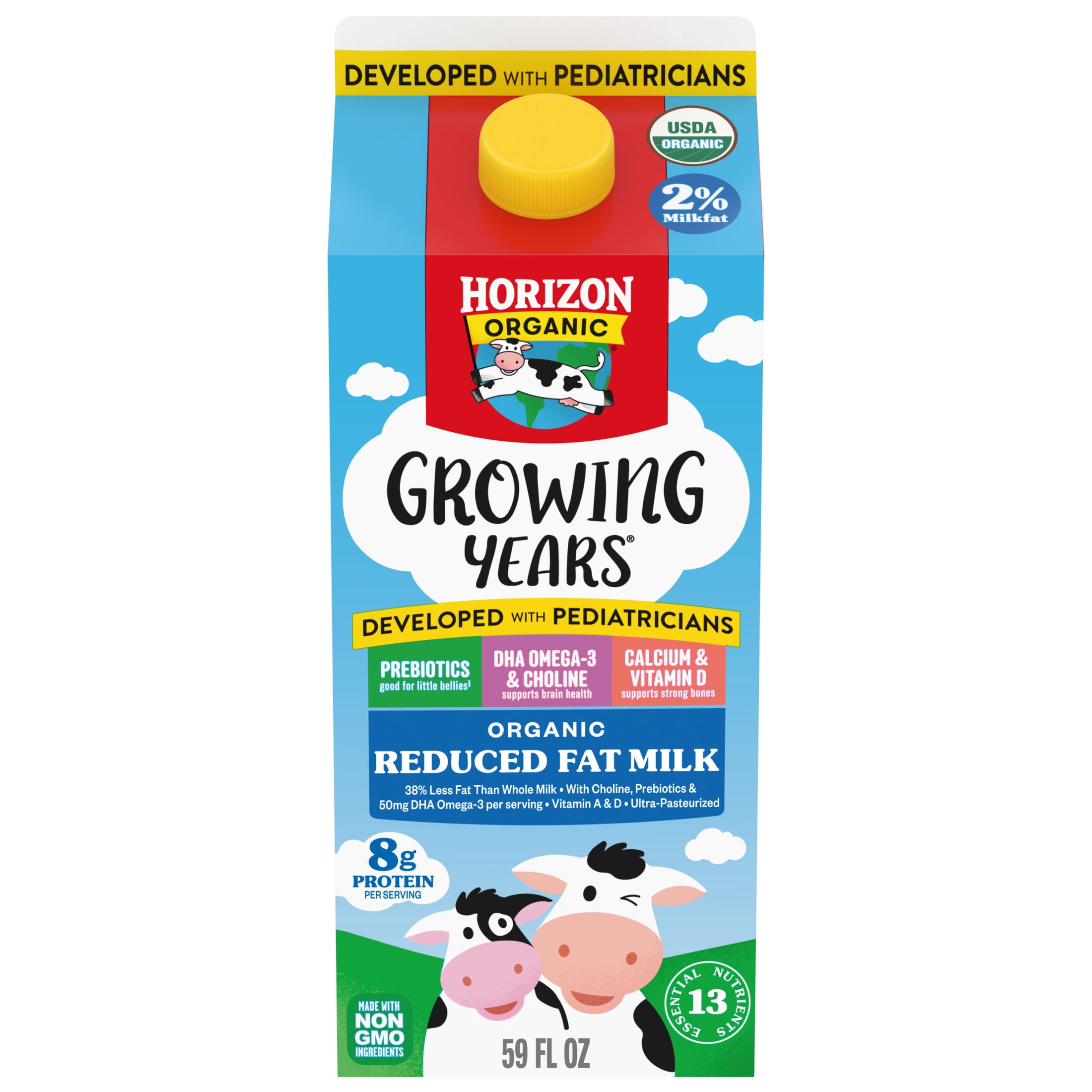 Horizon Organic Growing Years Organic 2% Milk for Kids, 59 fl oz Carton