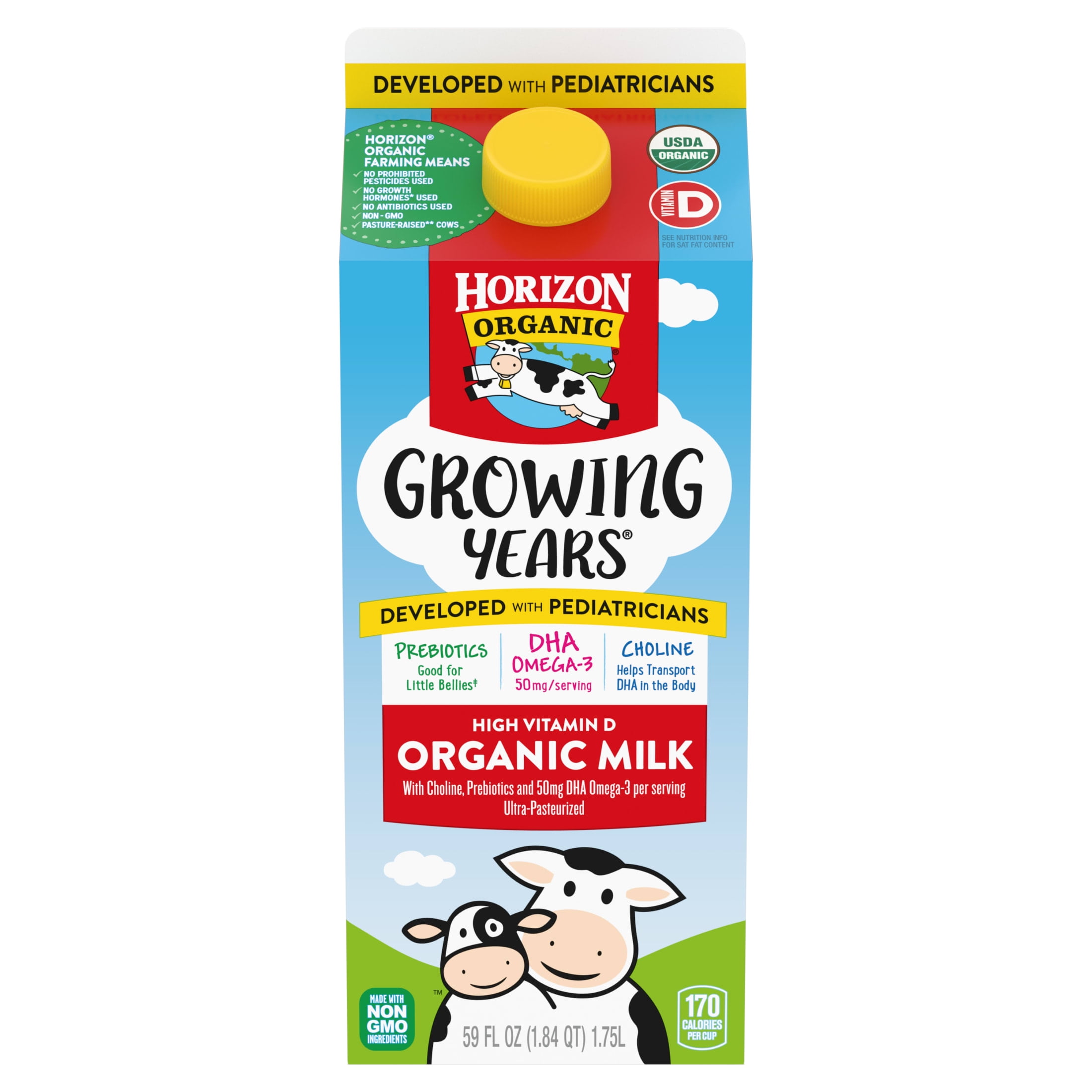Horizon Organic Growing Years Milk with DHA Omega3, 59 fl oz Carton