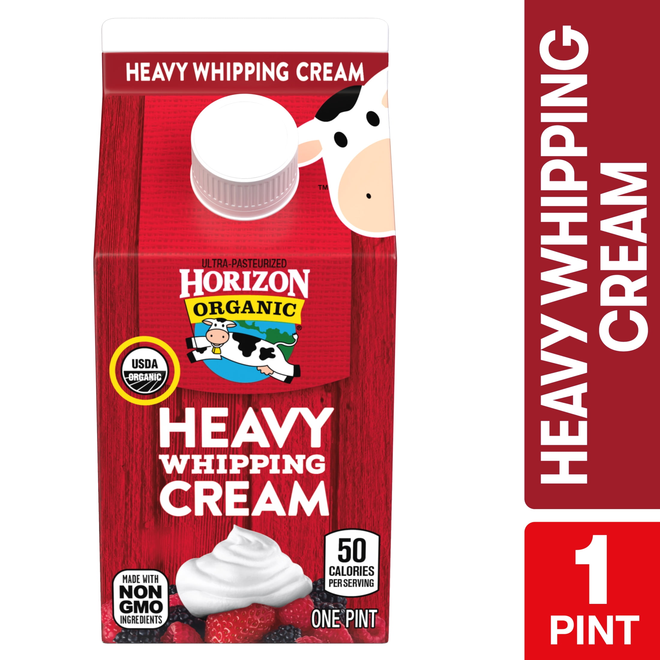 Horizon Organic Heavy Whipping Cream Pint Carton, 16 fl oz