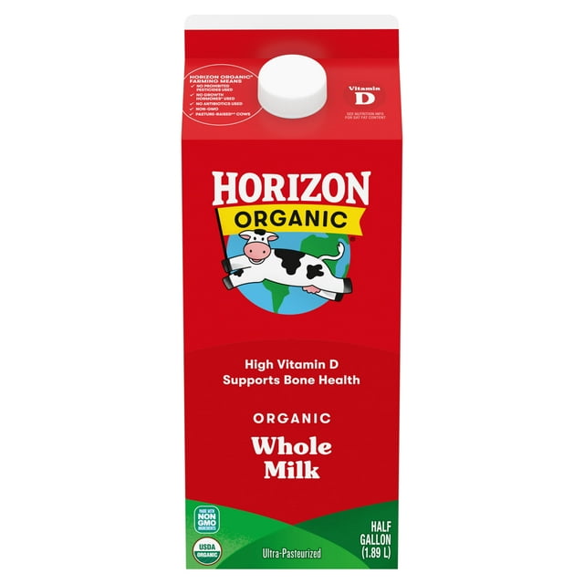 Horizon Organic High Vitamin D Whole Milk, High Vitamin D Whole, 64 fl oz Carton