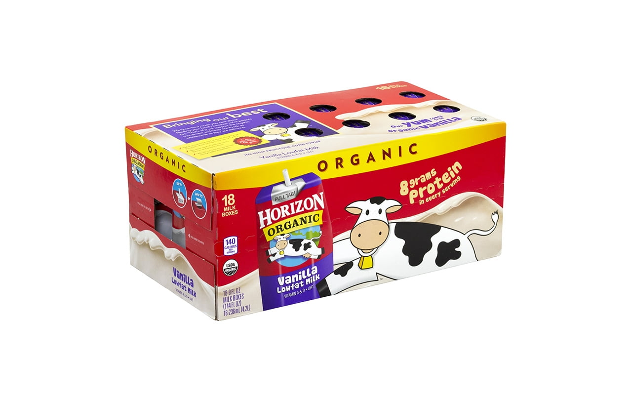 Horizon Organic Shelf-Stable 1% Low Fat Milk Boxes, Vanilla, 8 fl