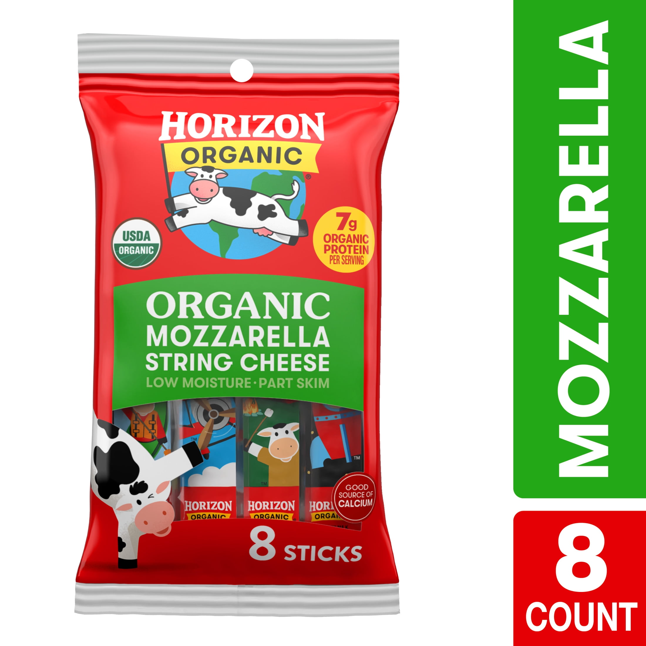Horizon Organic Mozzarella String Cheese, 8 oz. Pack, 8 Sticks