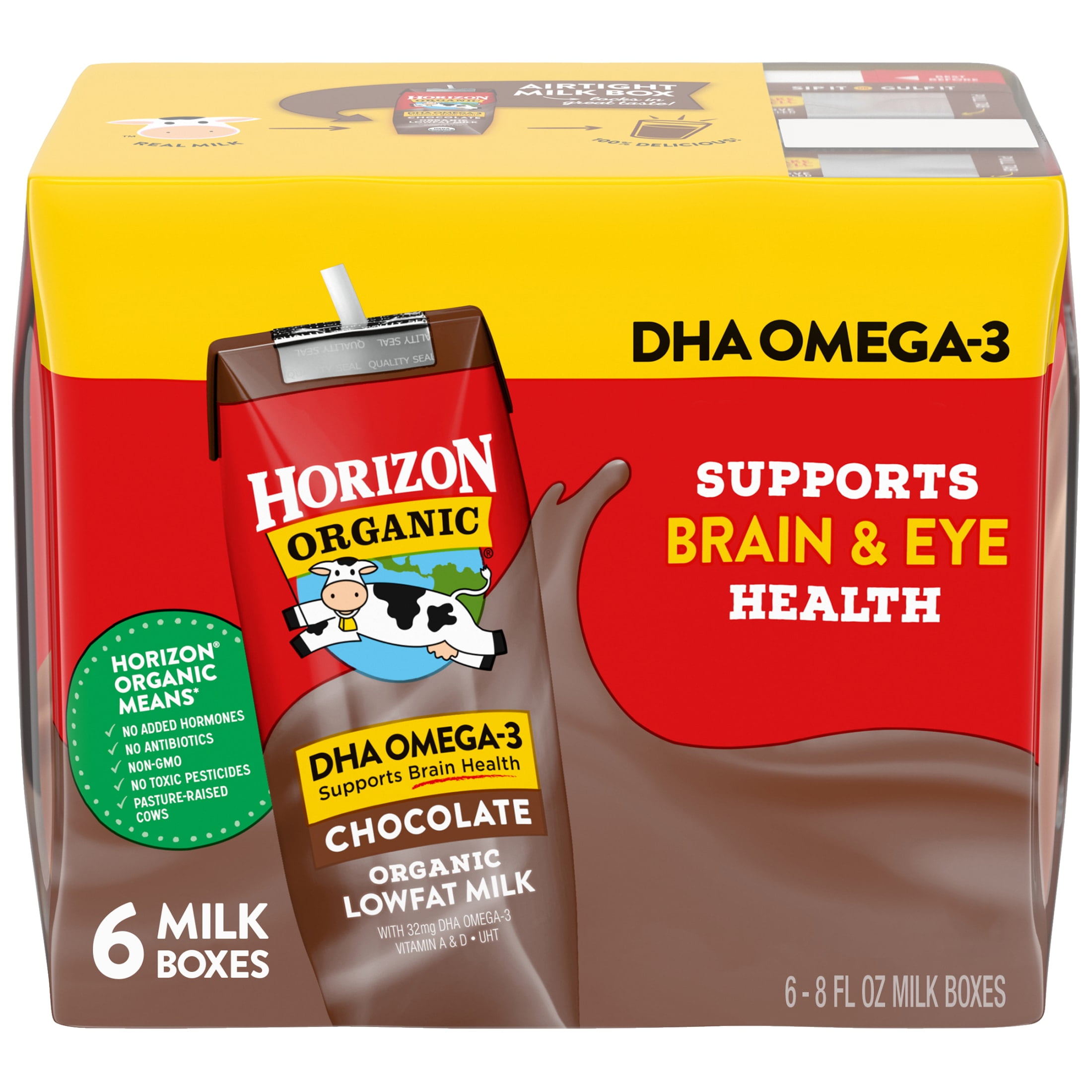 Horizon Organic Shelf Stable 1 Low Fat Milk Boxes with DHA Omega