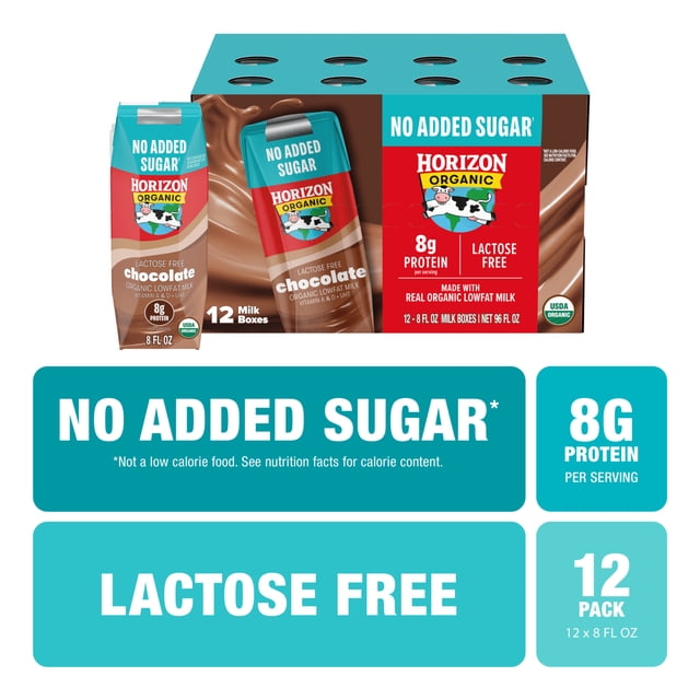 Horizon Organic Shelf Stable Lactose Free No Added Sugar 1% Lowfat ...
