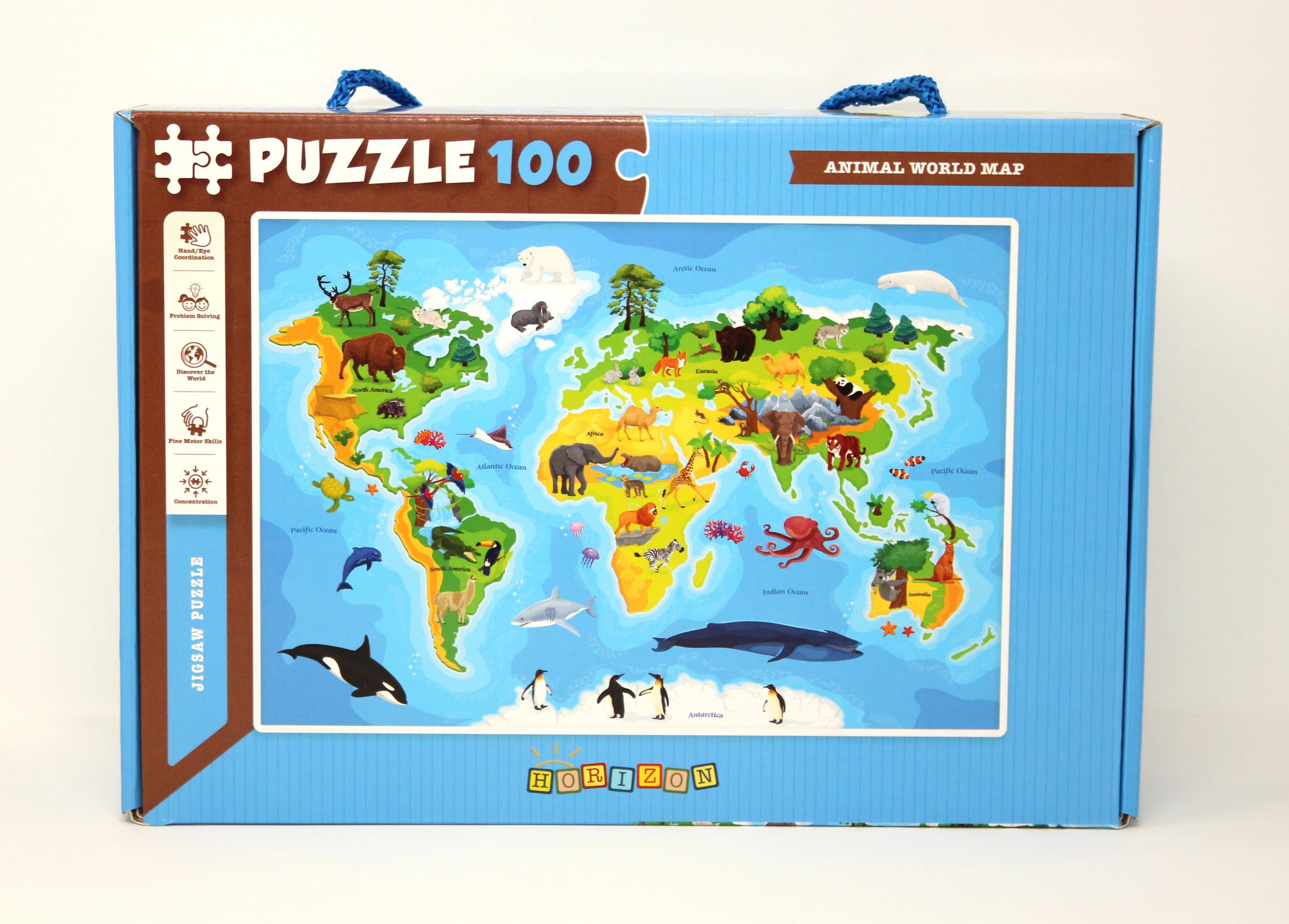 Horizon Puzzle 100 Animal World Map Attention and Skill Abilities Horizon Puzzle 100 Animal World Map Attention and Skill Abilities