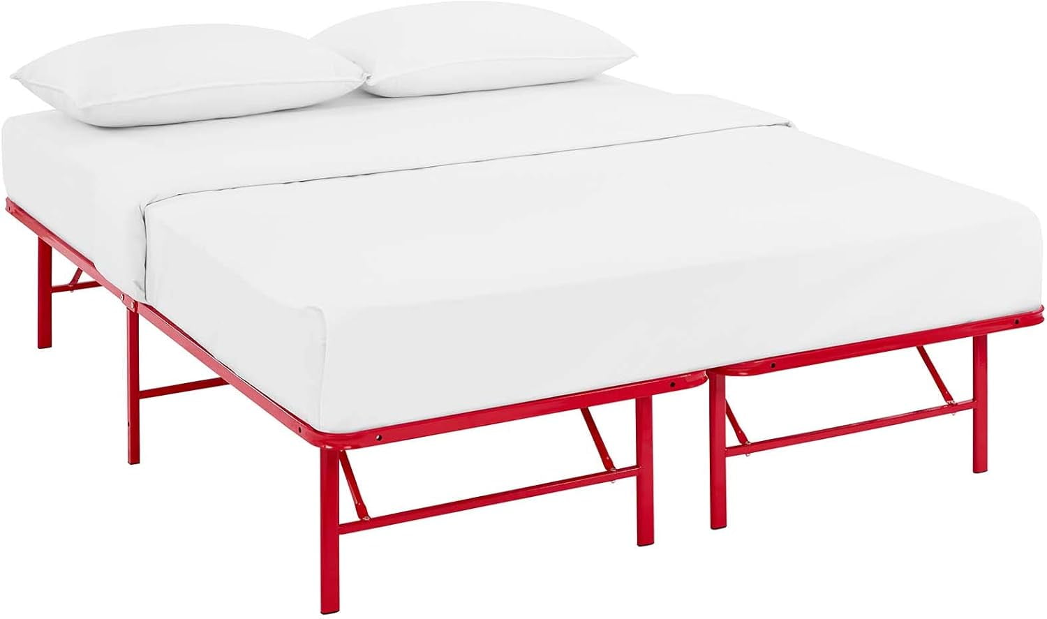 Horizon Replaces Box SpringFolding Metal Mattress Bed Frame Twin Red
