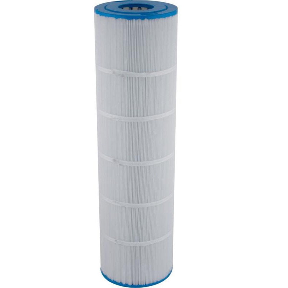 28-Inch White and Blue Polyester Pool Filter Cartridge