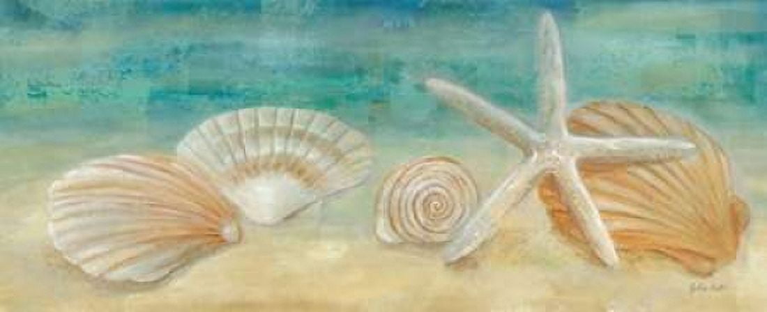 Horizon Shells Panel I Canvas Art - Cynthia Coulter (24 x 48)
