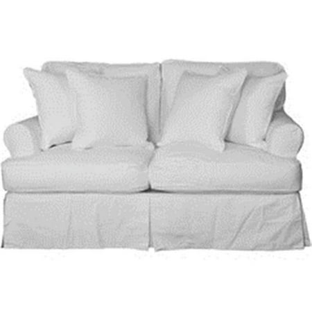 Horizon Slipcovered Loveseat  White