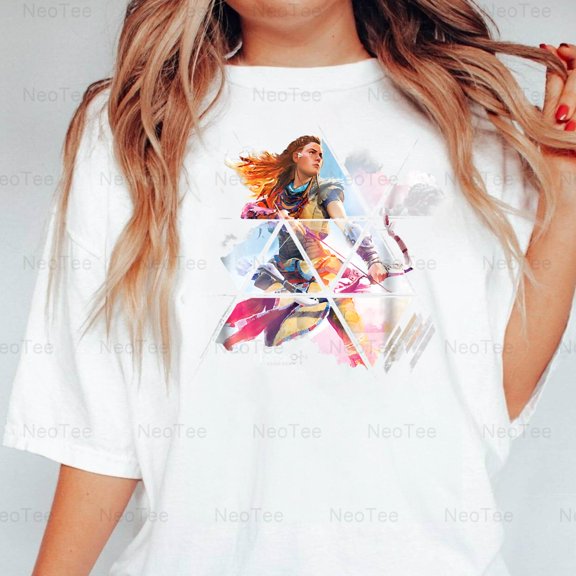 Horizon Zero Dawn Aloy Hunting Post Apocalyptic Video Game Action RPG T-Shirt Unisex, up to 5XL