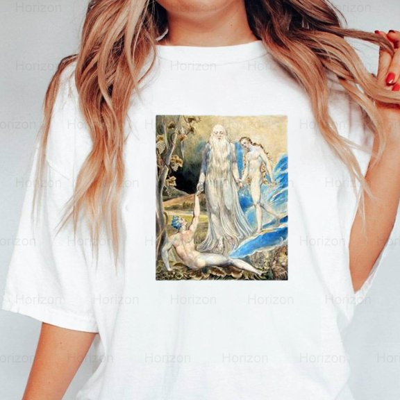 Horizon261 Angel of the Divine Presence William Blake, Art Graphic T-Shirt, for Unisex, up to size 5XL.