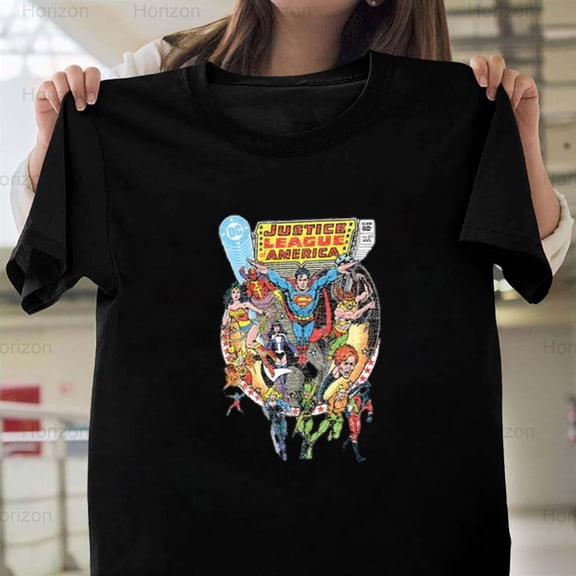 Horizon261 Justice League Comic Book Team Up, Michael Aberg Art Graphic T-Shirt, for Unisex, up to size 5XL.