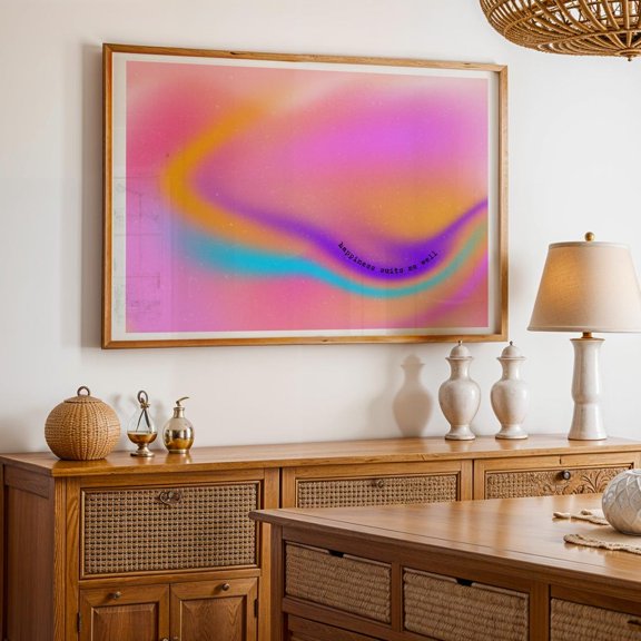 Horizontal Aura Wall Art Living Room Home Decor Unframed Paper Print