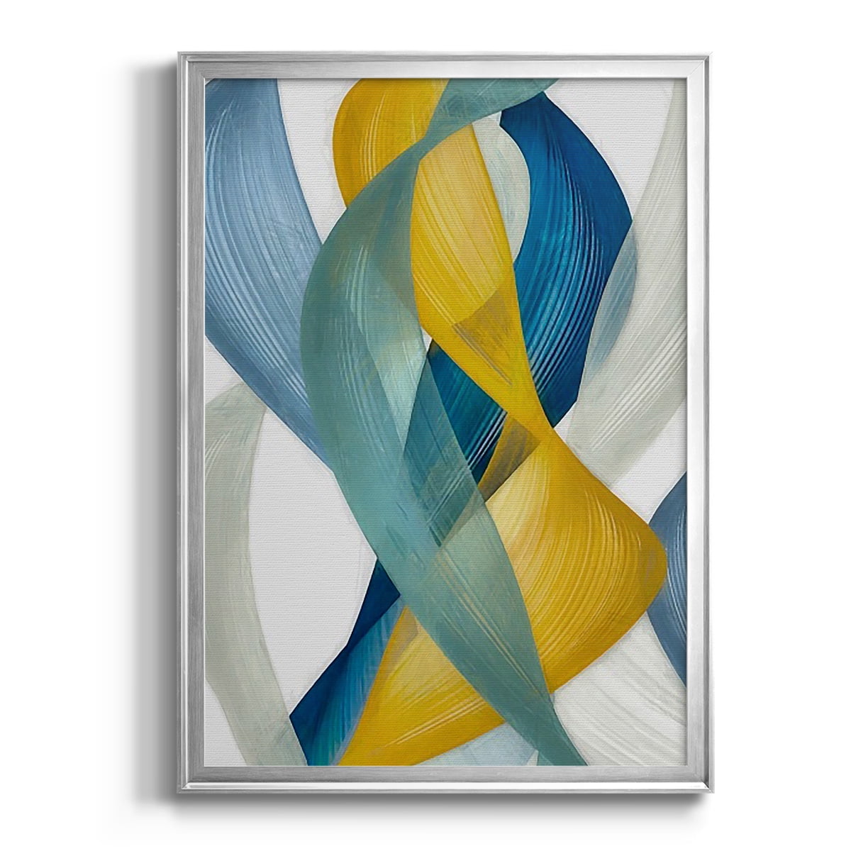 Horizontal Bands I Premium Framed Print, in Gold, Black, or Silver - Ready to Hang