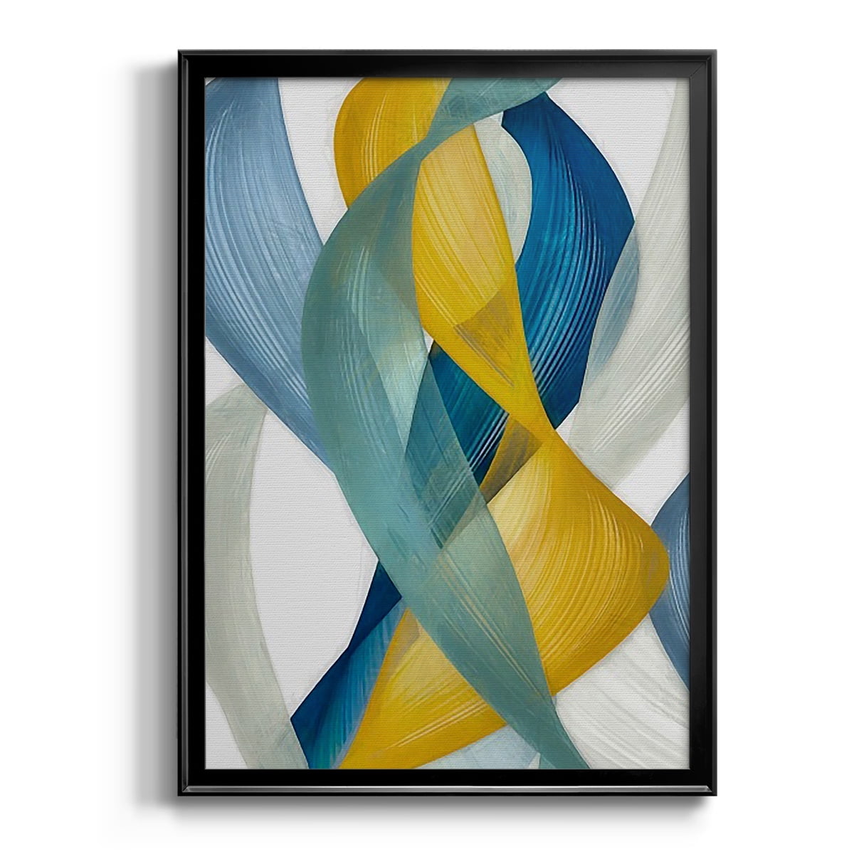 Horizontal Bands I Premium Framed Print, in Gold, Black, or Silver - Ready to Hang