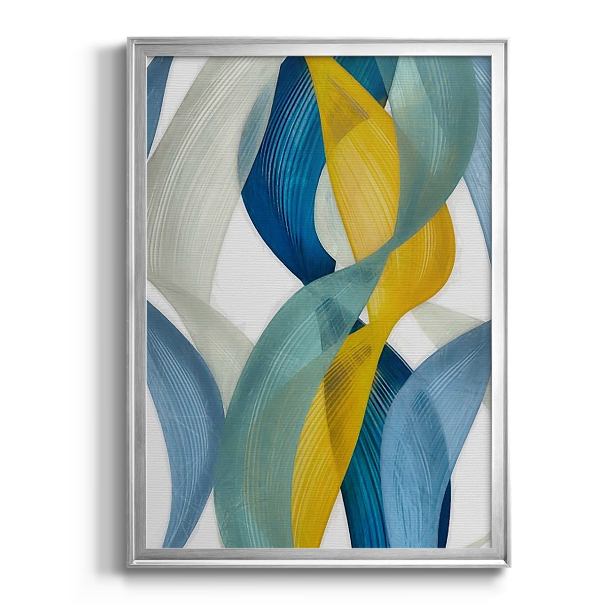 Horizontal Bands II Premium Framed Print, in Gold, Black, or Silver - Ready to Hang