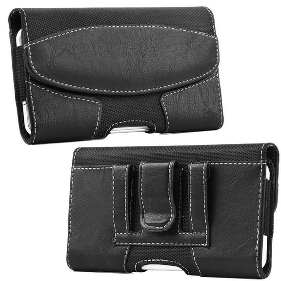 Horizontal Belt Loop Magnetic Leather Case is Compatible with Lively Smart4, Smart3 with any cover on it.