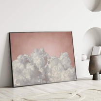 Horizontal Blush Cloud Wall Art Print, Pink, Minimalist, Landscape, Above Bed Decor, Wall Decor Above The Bed, Bedroom Living Room, Nursery Wall Art, Modern Wall Decor, 8x12 UNFRAMED