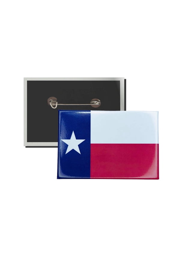 Horizontal Button - State Flag Texas - USA | Wearable Lapel Accessory, Travel Souvenir, Collectible Memorabilia