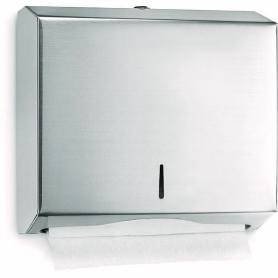 Horizontal C-Fold/Multi-Fold Paper Towel Dispenser, 10.2 x 4 x 11.2, Brushed Nickel | Bundle of 2