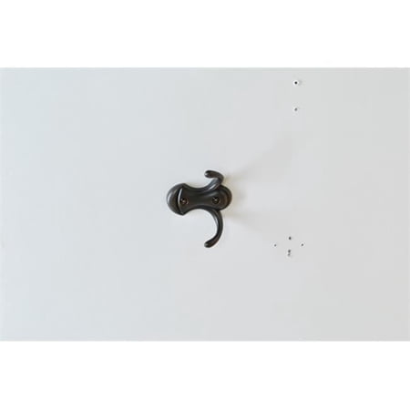 Horizontal Double Robe Coat Hook, Venetian Bronze