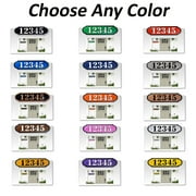 Horizontal Fancy Address Numbers for Outside, Custom, Super Reflective Vinyl Stickers, 1 Pack Personalized Home/Office/Mailbox Address (3x9 inches, Black)