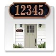 thumbnail image 1 of Horizontal Fancy Address Numbers for Outside, Custom, Super Reflective Vinyl Stickers, 1 Pack Personalized Home/Office/Mailbox Address (3x9 inches, Bronze), 1 of 7