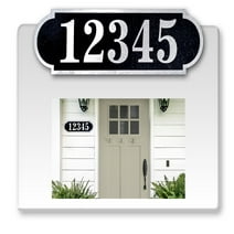 Horizontal Fancy Address Numbers for Outside, Custom, Super Reflective Stickers, 1 Pack Personalized Home/Office/Mailbox Address (6x20 inches, Black)