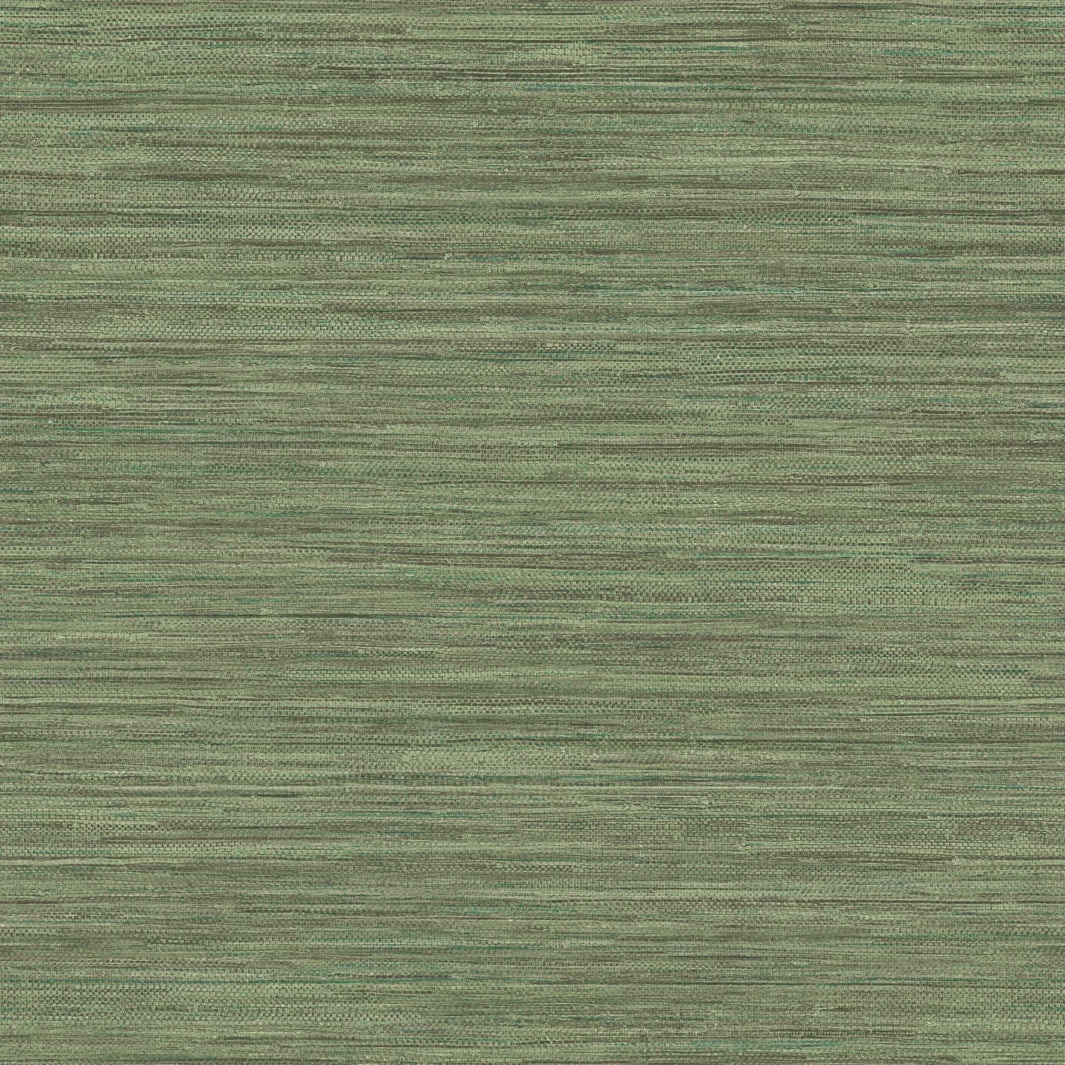 Tempaper Horizontal Faux Grasscloth Woodland Green Removable Peel and Stick Wallpaper, 20.5 in X 16.5 ft