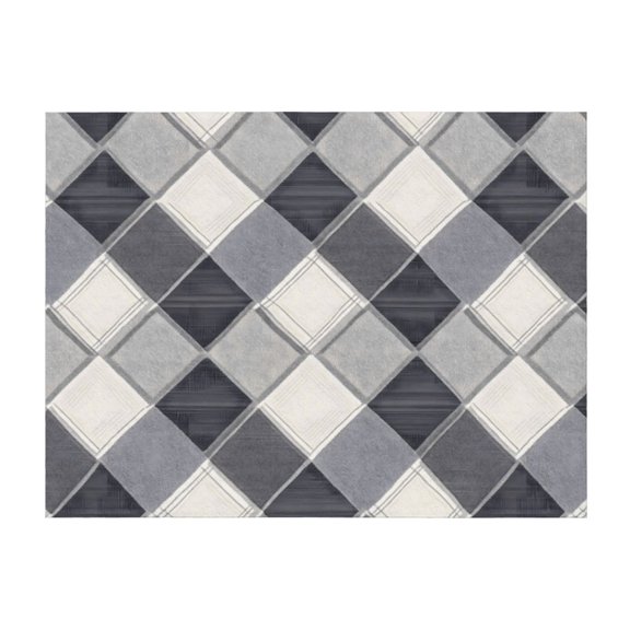 Horizontal Flannel Blanket Is Light Warm Soft Anti-Pilling Anti-Wrinkle Anti-Allergy And No Hair Loss For Bed And Sofa Camping Travel Argyle Plaid Lightslategray_3