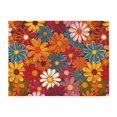 thumbnail image 1 of Horizontal Flannel Blanket Is Light Warm Soft Anti-Pilling Anti-Wrinkle Anti-Allergy And No Hair Loss For Bed And Sofa Camping Travel Colorful Floral Pattern Groovy Flowers (2), 1 of 8