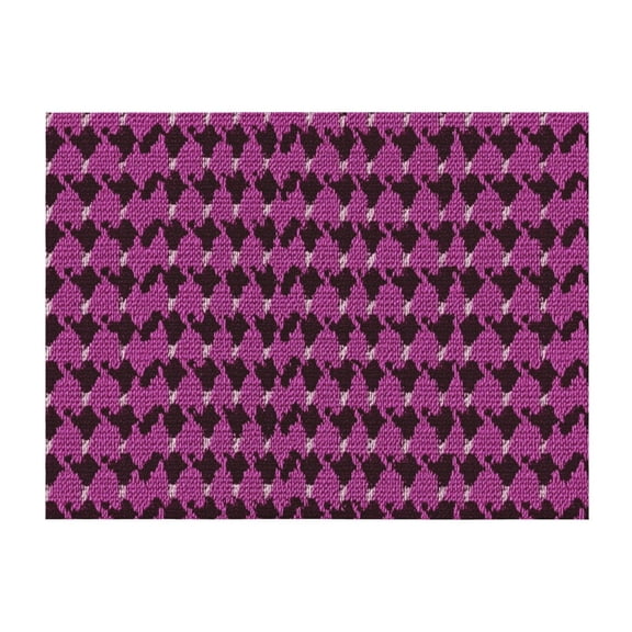 Horizontal Flannel Blanket Is Light Warm Soft Anti-Pilling Anti-Wrinkle Anti-Allergy And No Hair Loss For Bed And Sofa Camping Travel Magenta Houndstooth_1