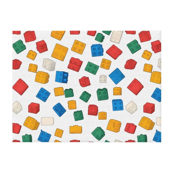 Horizontal Flannel Blanket Is Light Warm Soft Anti-Pilling Anti-Wrinkle Anti-Allergy And No Hair Loss For Bed And Sofa Camping Travel Multicolored Building Block (12)