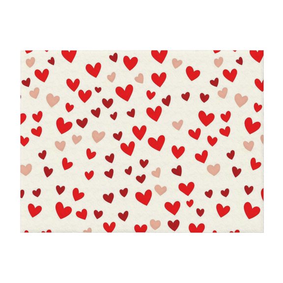 Horizontal Flannel Blanket Is Light Warm Soft Anti-Pilling Anti-Wrinkle Anti-Allergy And No Hair Loss For Bed And Sofa Camping Travel Red Heart Symbol
