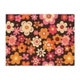 thumbnail image 1 of Horizontal Flannel Blanket Is Light Warm Soft Anti-Pilling Anti-Wrinkle Anti-Allergy And No Hair Loss For Bed And Sofa Camping Travel Retro Groovy Flowers Pattern (10), 1 of 8