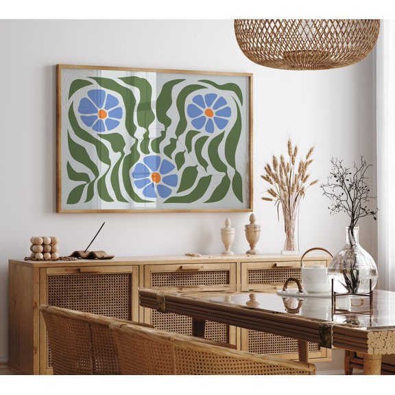 Horizontal Floral Boho Botanical Wall Art